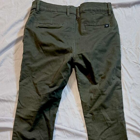 3 PAIRS Gap Skinny Stretch Cropped Khaki Pants - SIZE 8 (1 grey and 2 black) - Picture 5 of 12